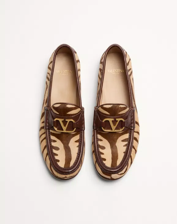 Valentino Vlogo Signature Pony-Effect Calfskin Loafer 20Mm - Image 5